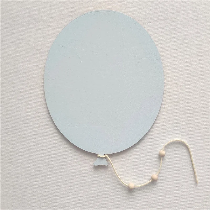 INS Nordic Wooden Balloon Wall Stickers For Kids Room Decorations Ornaments Baby Bedroom Wall Murals Nursery Decor Photo Props