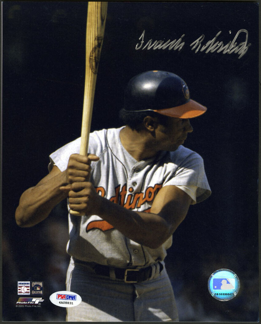 Frank Robinson SIGNED 8x10 Photo Poster painting Baltimore Orioles HOF ITP PSA/DNA AUTOGRAPHED