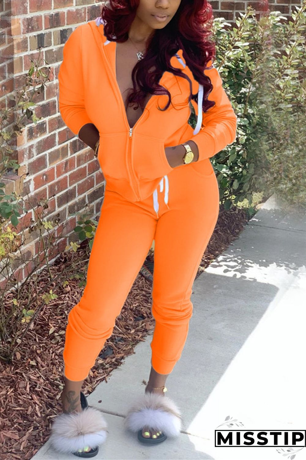 Grey Fashion Casual Solid Basic Hooded Collar Long Sleeve Two Pieces