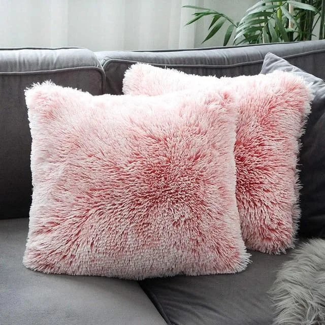 45×45cm Solid Color Plush Pillowcase SS0685