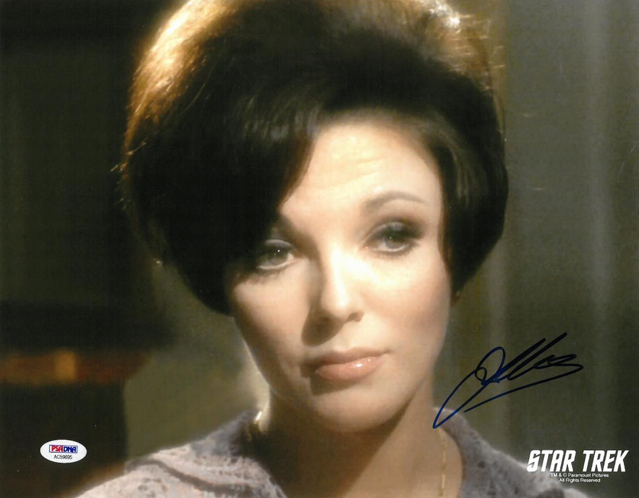 Joan Collins Signed Star Trek Authentic Autographed 11x14 Photo Poster painting PSA/DNA #AC59695