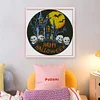 Halloween Haunted House-11CT Stamped Cross Stitch 24*24cm/9.45*9.45in