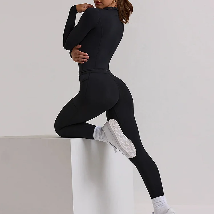 PASUXI Womens Two Piece Tracksuit Set Long Sleeve Zipper Jacket with Athletic High Waist Leggings Workout Set Jogging Suits for Women huanwei