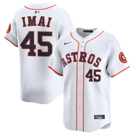 Youth Houston Astros #45 Tatsuya Imai Nike White Home Limited Jersey