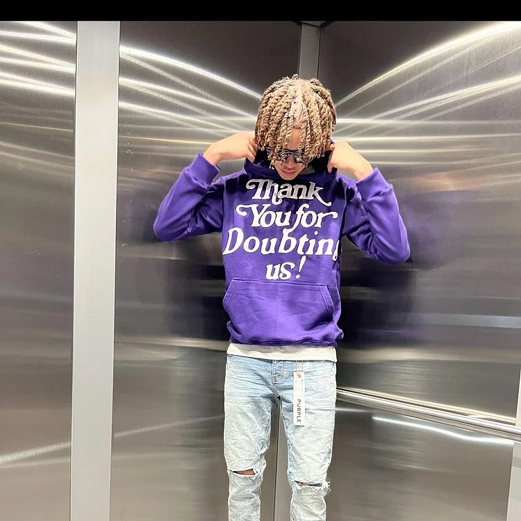 Thank You For Doutbting Us Printing Long Sleeve Hoodie