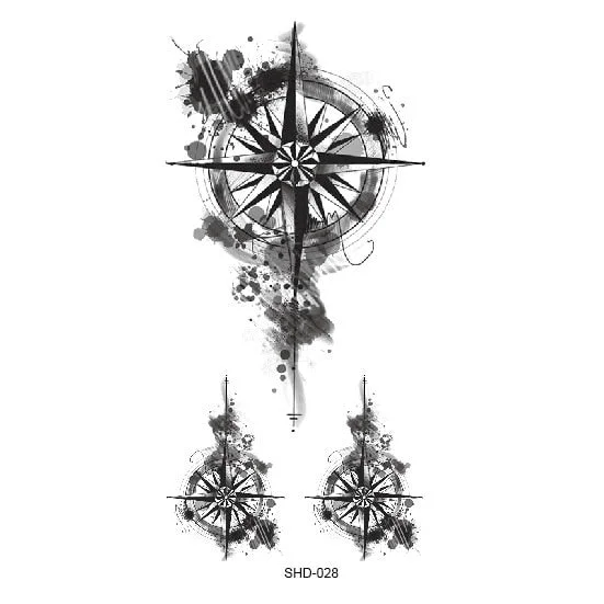 Waterproof Temporary Tattoo Black Sketchs Flowers Animal Tattoo Stickers Flash Fake Body Tattoos for Women tatuajes temporales