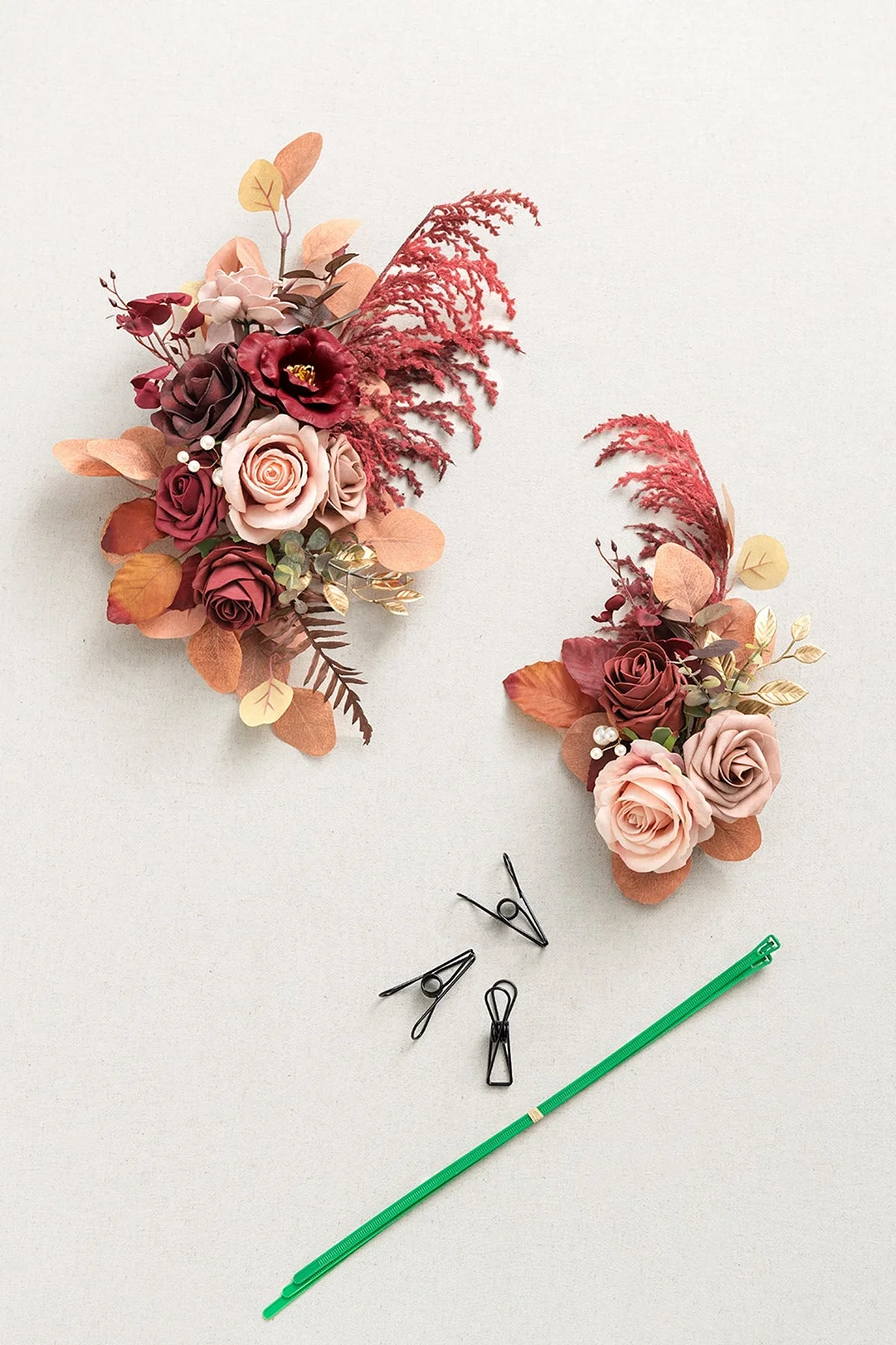 Welcome Sign Floral Decor in Burgundy & Dusty Rose