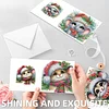 6PCS DIY Diamond Art Greeting Cards Christmas Animal Congratulations Cards Gift