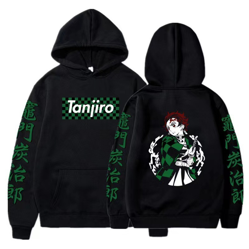 Demon Slayer Tanjirou Printed Washed Men's Hoodie