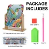 (US Local)DIY Hummingbird Diamond Painting Kit Rotatable Mirror w Diamond Art Jewelry Box