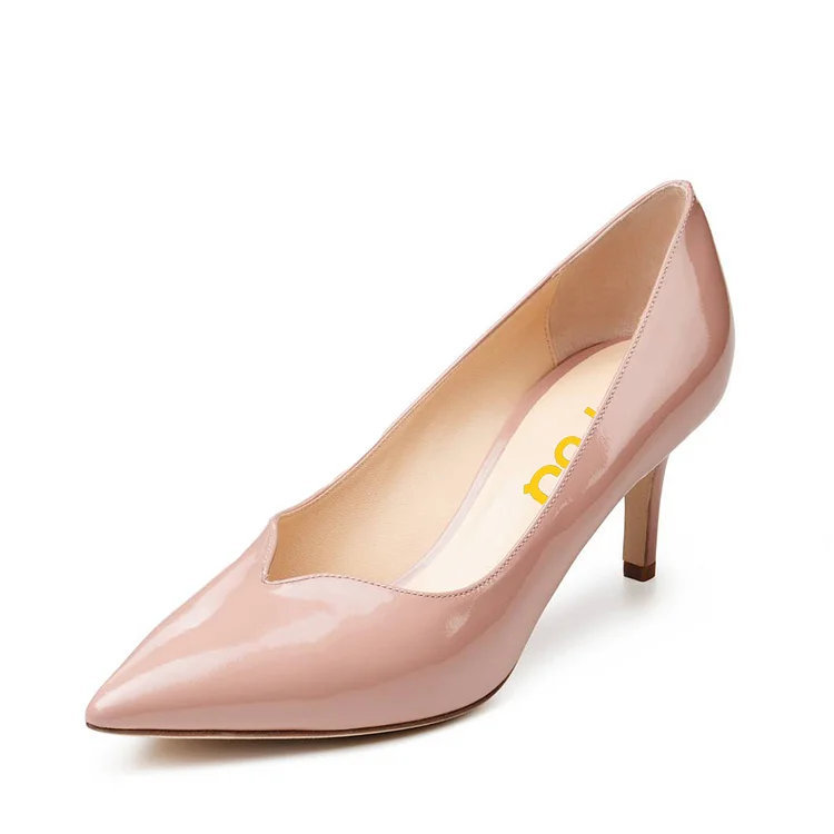 Light Pink Commuting Low-Cut Uppers Stiletto Heels Shoes |FSJ Shoes