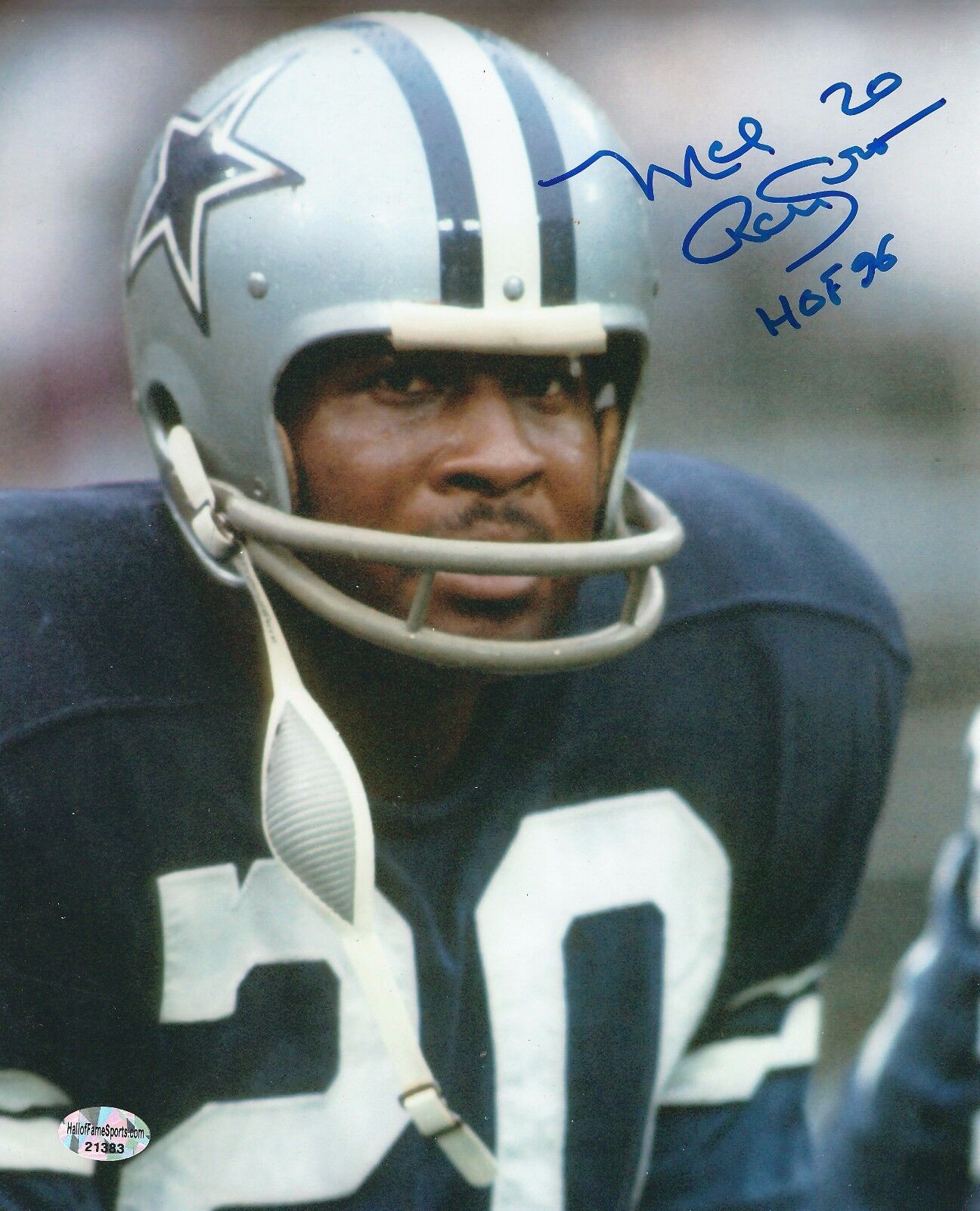 Signed 8x10 MEL RENFRO HOF Dallas Cowboys Autographed Photo Poster painting - w/COA