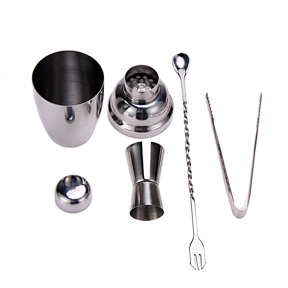 

4Pcs Stainless Steel 250ml Cocktail Shaker Silver Wine Tools Jigger Kit, 501 Original