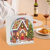 Diamond Painting Acrylic Christmas House Paper Towel Storage Rack Decor