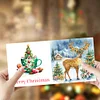 6Pcs Diamond Painting Christmas Reindeer Diamond Drawing Greeting Card