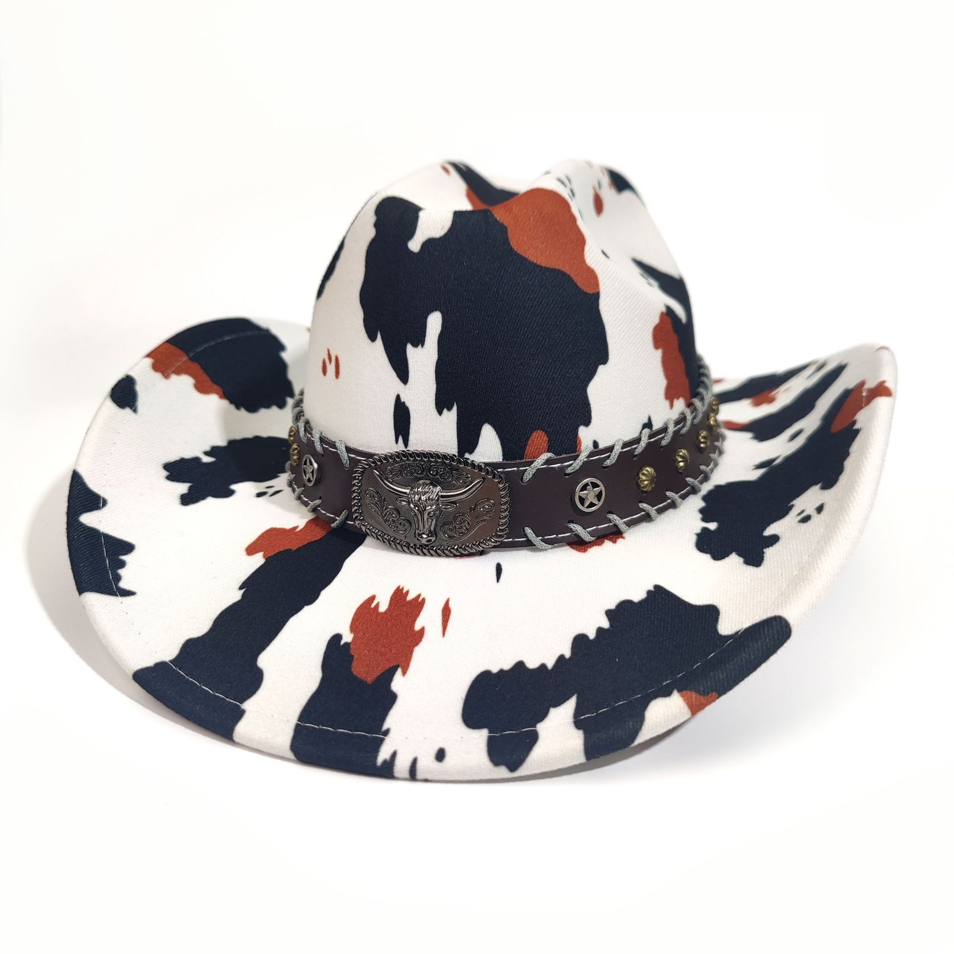 Retro-Style Knight Cap with Floral Pattern Jazz Hat