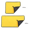 Car Wash Towel Absorbent Coral Fleece Towel for Home Cleaning Yellow+Grey