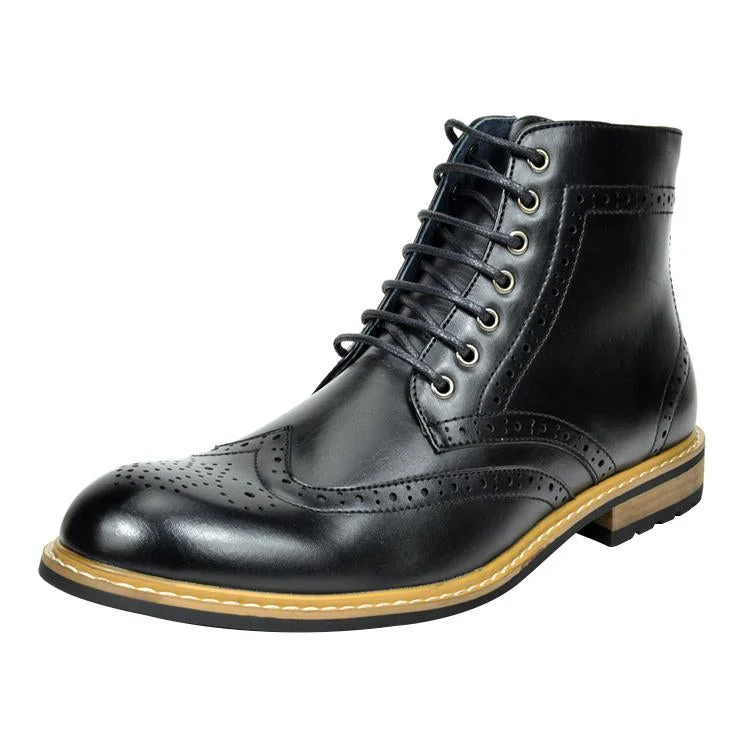 Men's Dress Ankle Leather Lined Derby Oxfords Boots