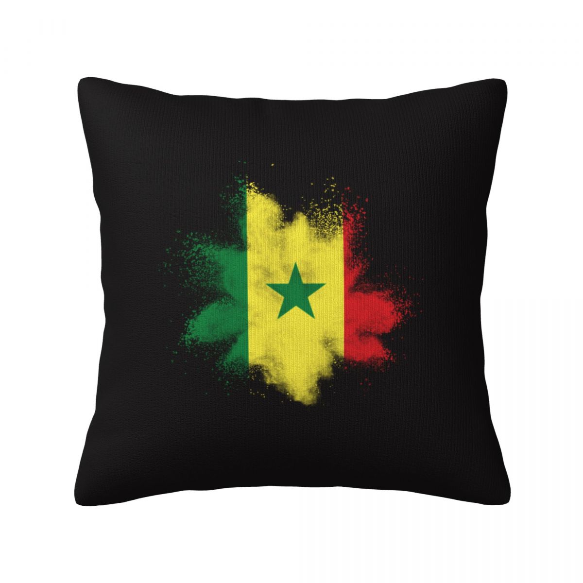 Senegal Ink Spatter Throw Pillows 18 x 18 inch