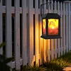 2 Pack Solar Lanterns Outdoor Waterproof Vintage Long Lasting Hangings Lamp 14x4inch Garden Yard Patio Deck Lighting for Outdoor Decor