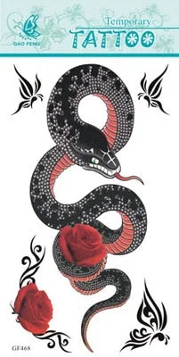 Waterproof Temporary Tattoo Sticker Sexy Snake Element Fake Tatoo Flash Tatto Body Art for Women Men tatuajes temporales