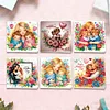 6pcs Diamond Painting Happy Mothers Day Greeting Card with Envelope for Family Friends Holiday Gift Congratulations