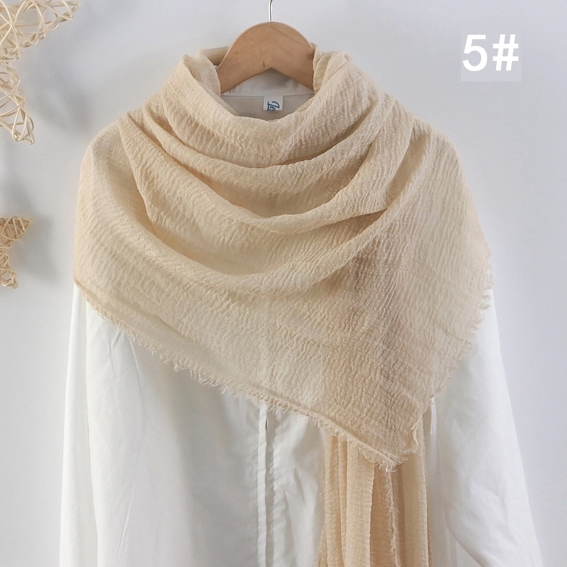 Women’s Elegant Basic Solid Color Cotton And Linen Scarf