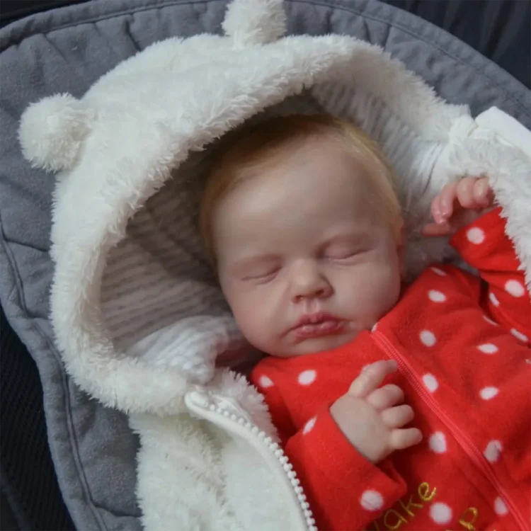  20" Reborn Lifelike Sleeping Baby Girl Gerban Cloth Body Reborn Doll Set with Heartbeat - Reborndollsshop®-Reborndollsshop®
