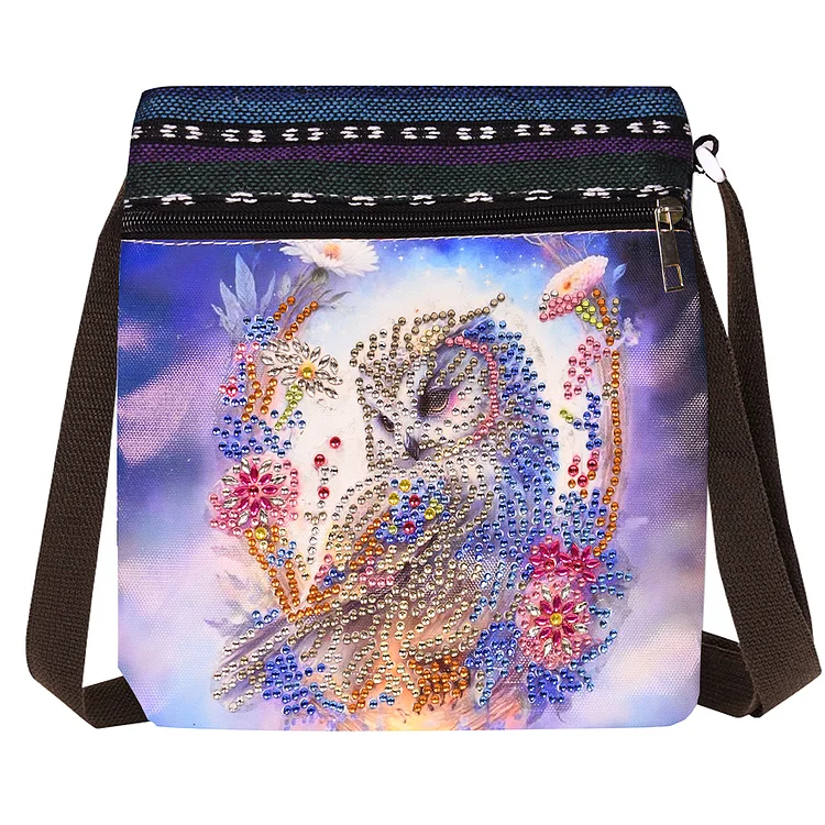 Special Shaped Diamond Painting Handbag Owl Diamond Painting Tote Bag for Adults