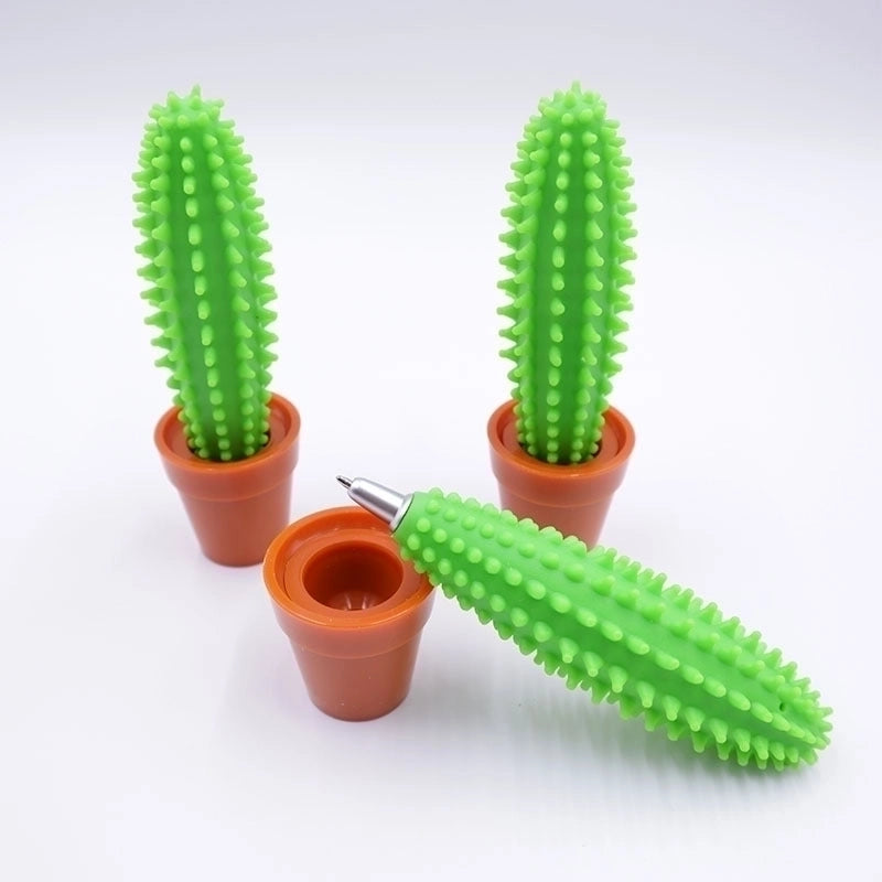 1 Piece Cactus Class Learning Daily Mixed Materials Cute Pastoral Ballpoint Pen