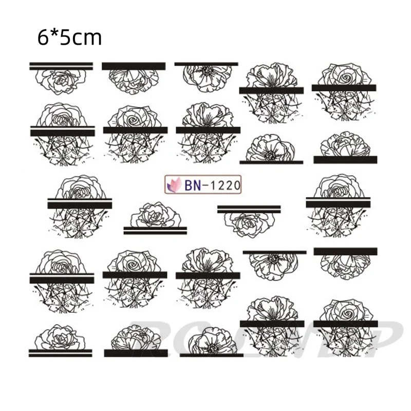 Nail sticker art decoration slider love heart adhesive design Water decals manicure lacquer accessoires polish foil