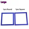 2Pcs Diamond Art Square Auxiliary Frame 3D Printing Diamond Art Desk Positioning Frame Lightweight for Boys Girls Adults Students Home Office Leisure (Royal Blue Large)
