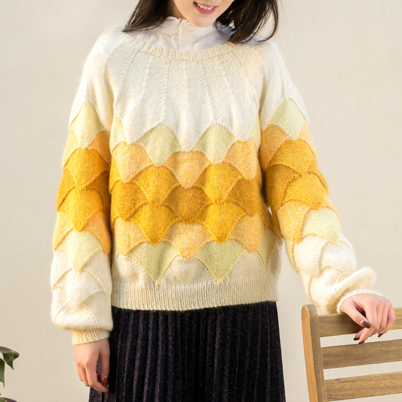 Susan's Ginkgo DIY Hand-Knit Sweater Kit - Eco-Friendly Craft Yarn