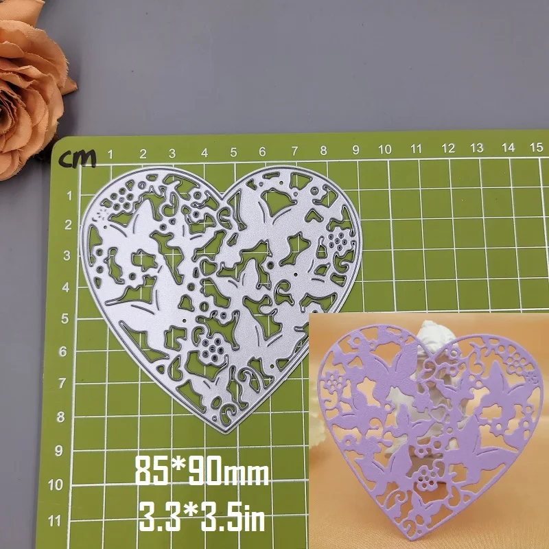 Nigikala Heart Metal Cutting Dies Scrapbooking Stencil Heart Die Cut Decoration DIY Embossing Album Paper Cards Gift