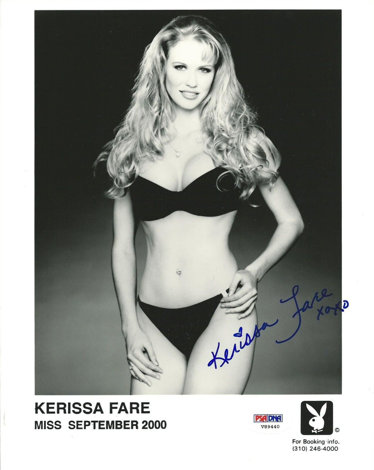 Kerissa Fare Signed Playboy Playmate Headshot 8x10 Photo Poster painting PSA/DNA COA Autograph