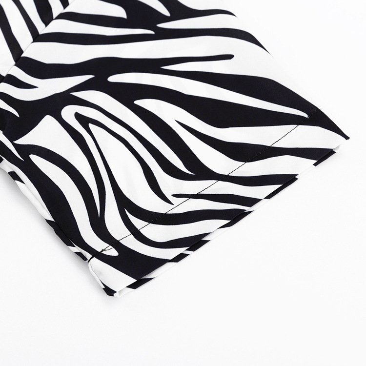 Ootddress Women Two Piece Sets Outfits Zebra Printed Loose Shirt Tops And High Waist Shorts Set 2025 Casual Streetwear Summer New