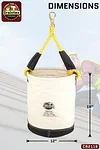 Graintex CB2119 Utility Canvas Bucket Leather Bottom With Hook