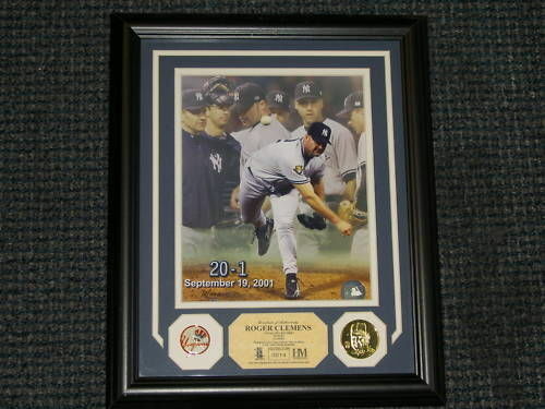 Roger Clemens 8X10 Photo Poster painting Nice Frame W/ Pin + Coin /COA