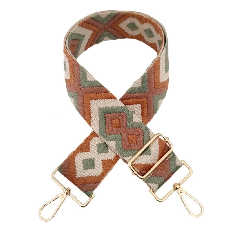 All Seasons Polyester Cotton Color Block Bag Strap