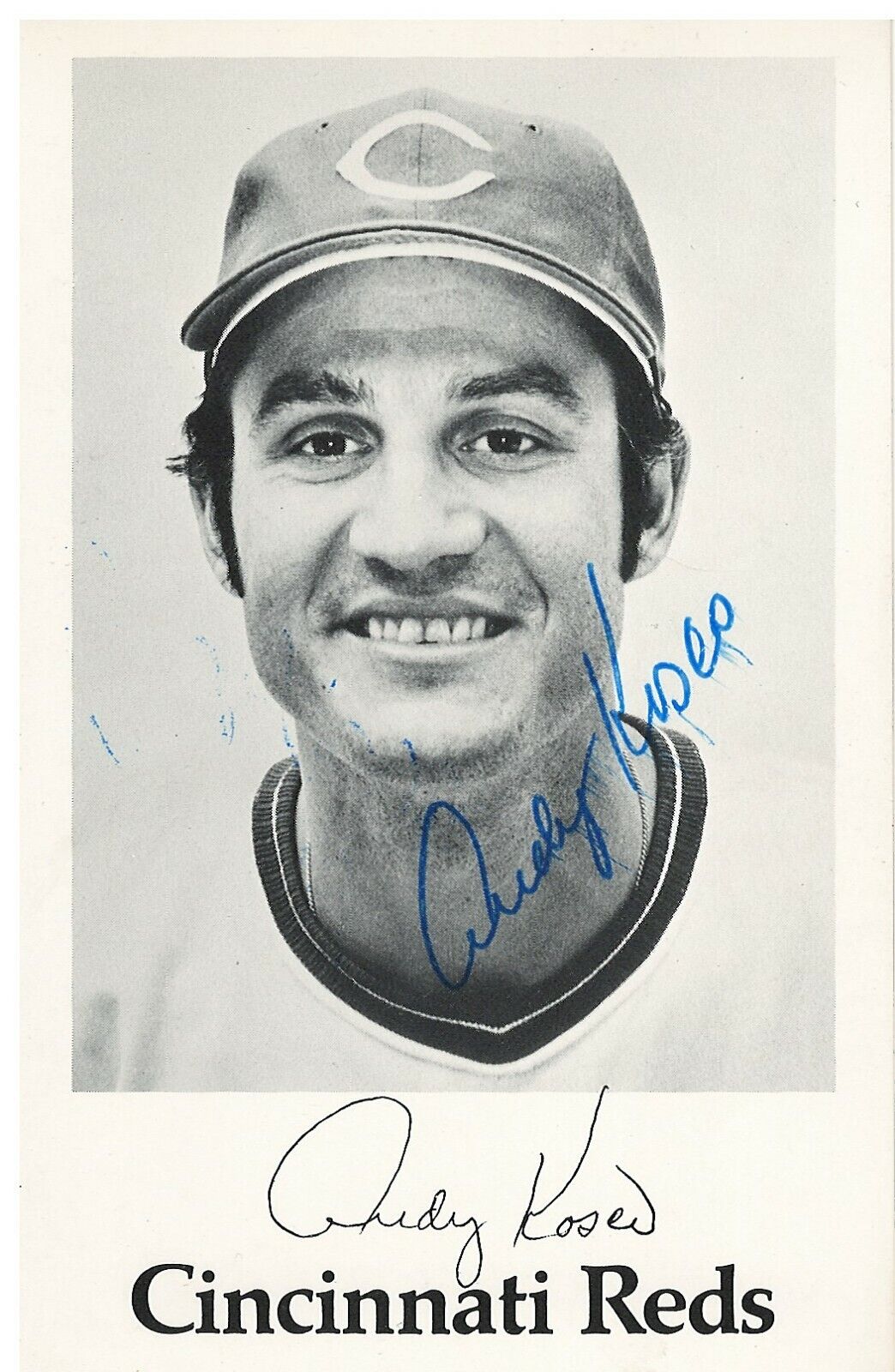 ANDY KOSCO CINCINNATI REDS RARE SIGNED Photo Poster painting