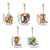 5pcs DIY Boots Diamond Painting Double-Sided Keychains