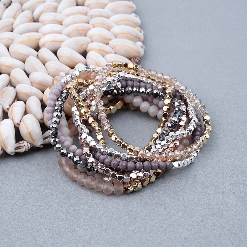 Minimalist Geometric Beaded Crystal Bracelets2