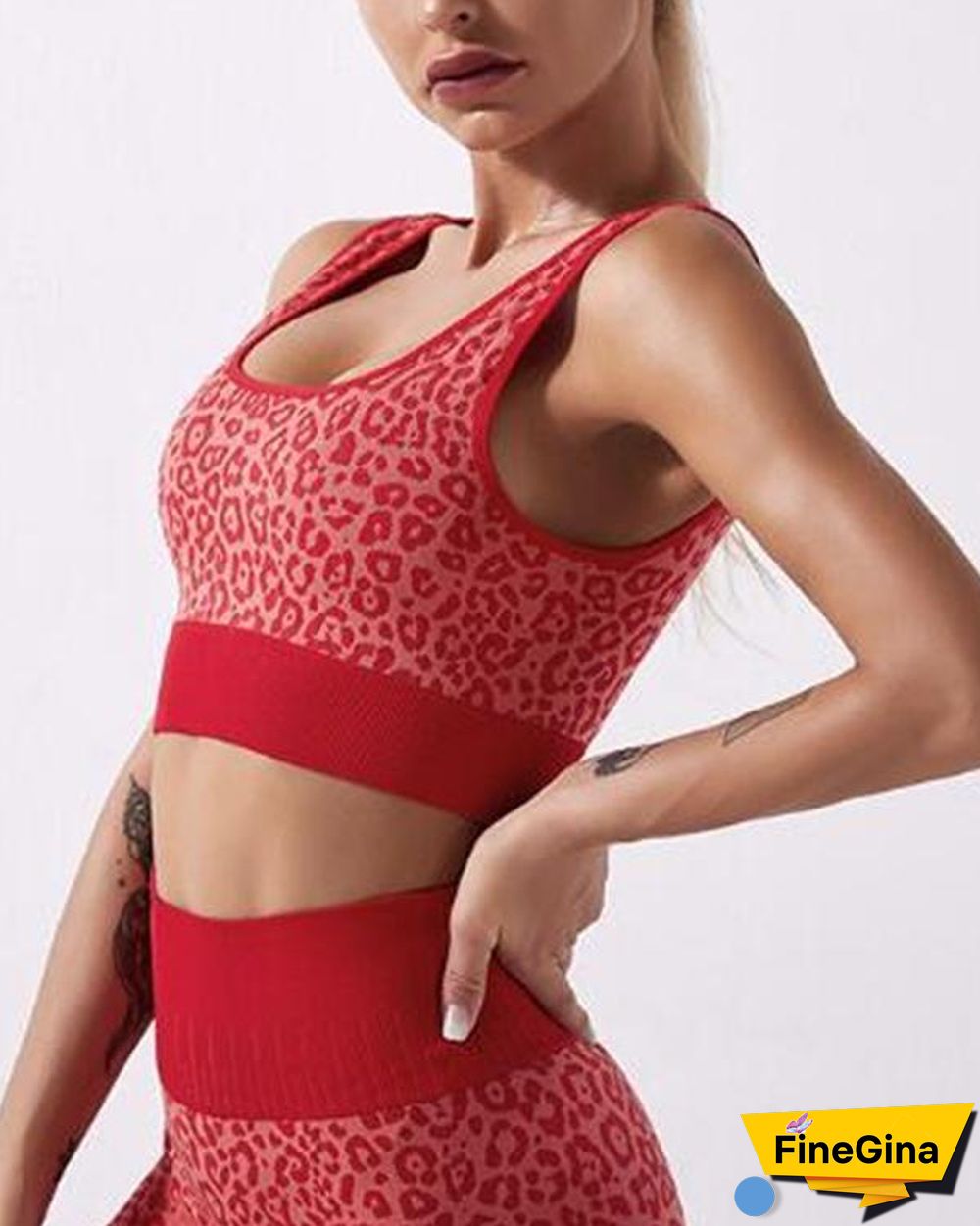 Leopard Comfortable Seamless Yoga Set
