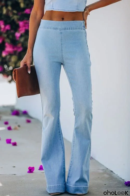 Fashion Wide Leg Slim Jeans