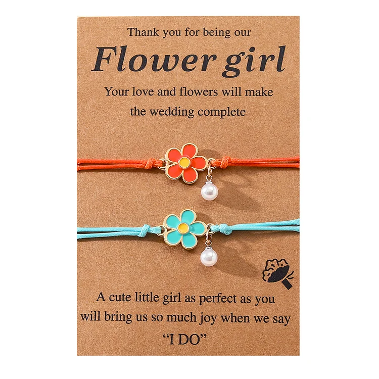 Women Pearl Bracelet Dainty Teen Flower Bracelet Size Adjustable for Girls
