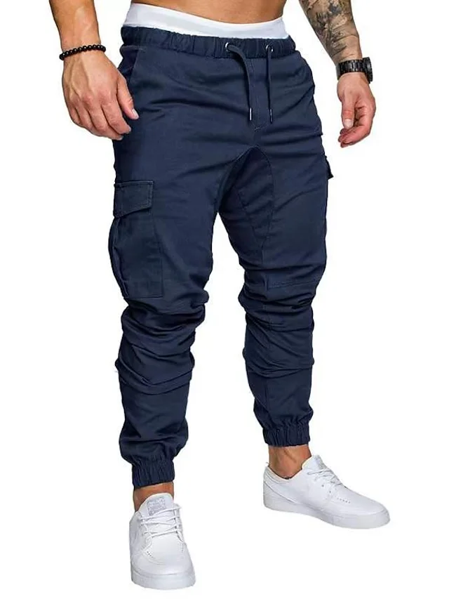 Men's Tactical Cargo Jogger Multiple Pockets Pants 