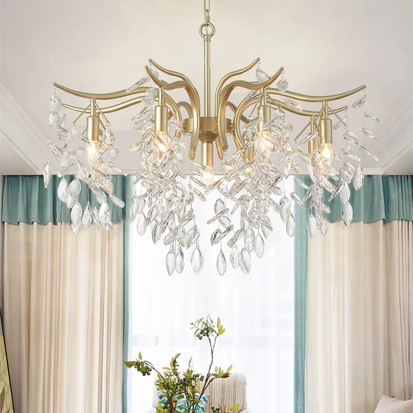 Crystal Tiered Chandelier in Champagne Gold JOSENART Josenart