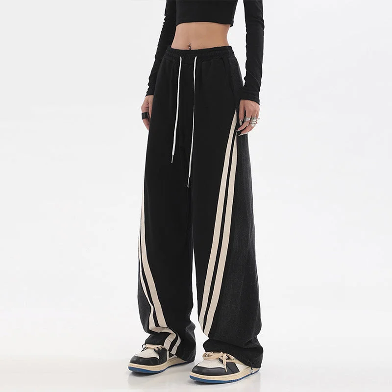 Brownm Loose Wide Leg Trendy Autumn Hip Pants