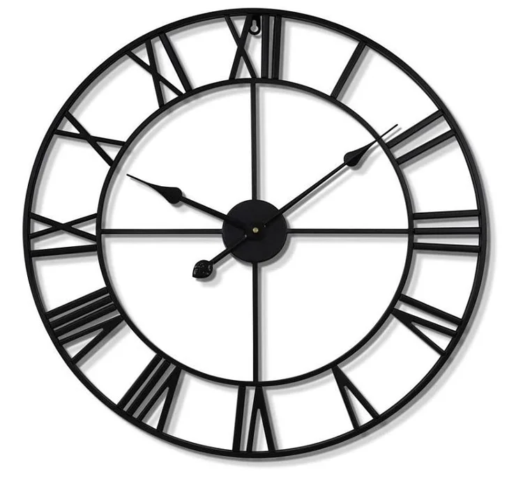 Large Modern Metal Wall Clocks Rustic Round