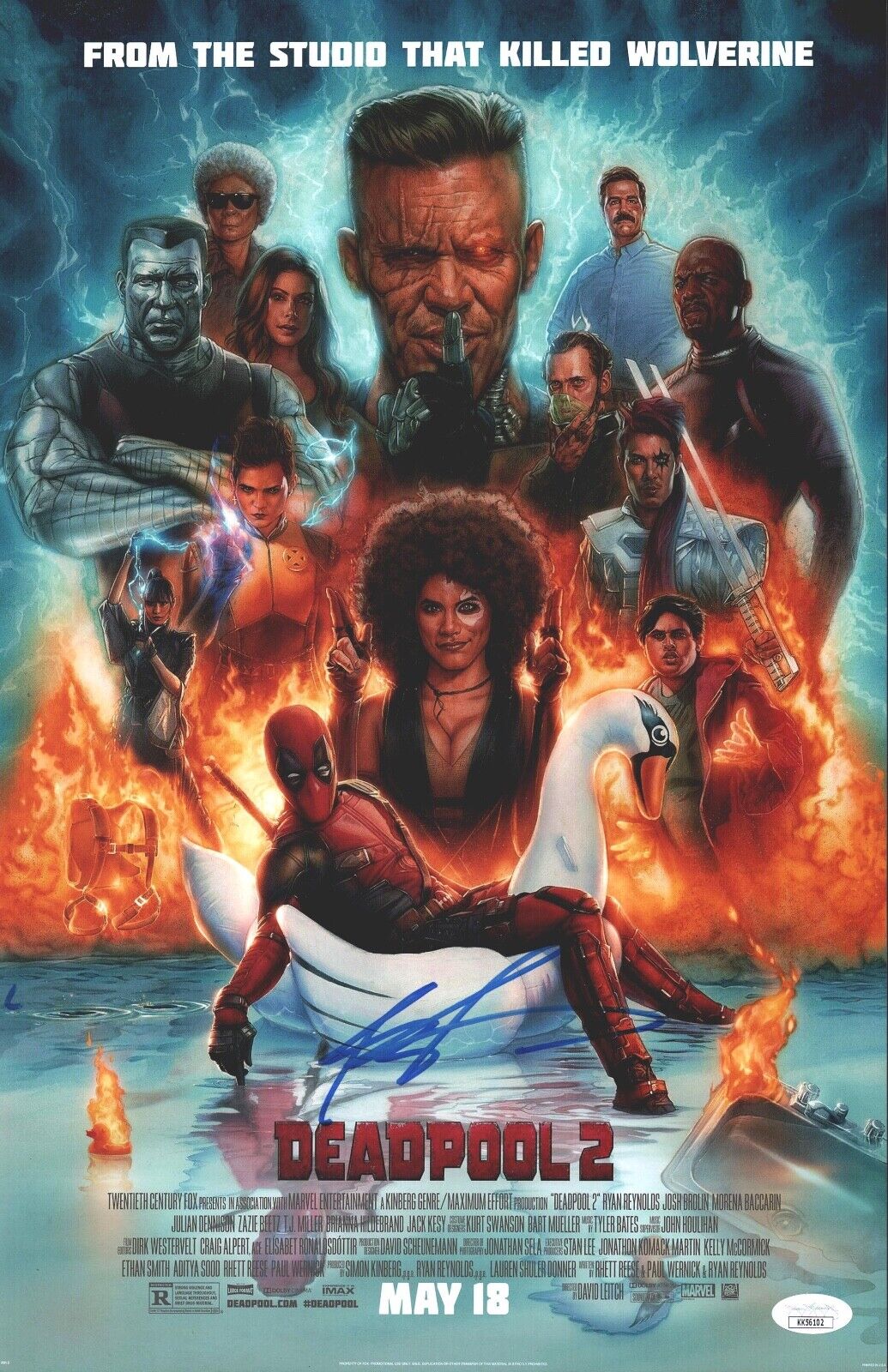 Rob Liefeld Hand Signed 11x17 Deadpool 2 Creator Authentic Autograph JSA COA